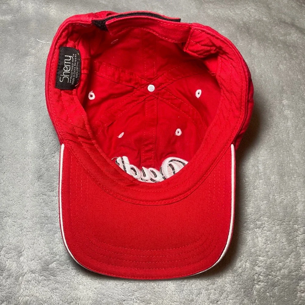 Sherry Resortwear Dads Team Baseball Hat Red‎ Cotton Adjustable Strapback Cap